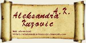 Aleksandra Kuzović vizit kartica